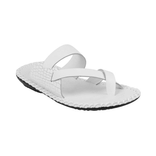 Men White Casual Slippers